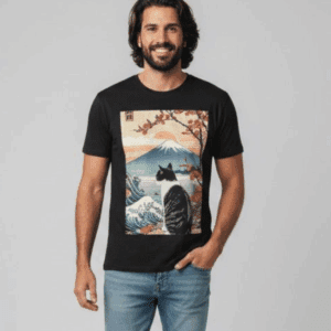 Camiseta Quality Masculina Gato Vulcão