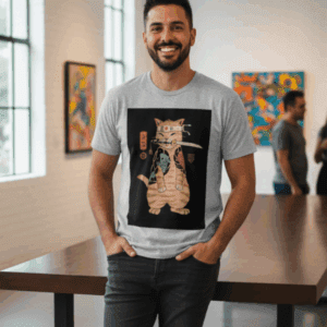 Camiseta Masculina Quality Gato Ninja