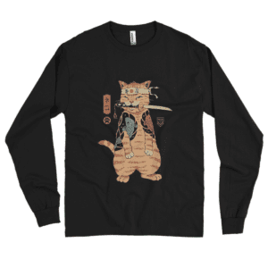 Camiseta Manga Longa Gato Ninja
