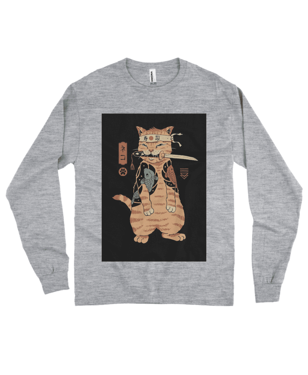 Camiseta Manga Longa Gato Ninja - Imagem 2