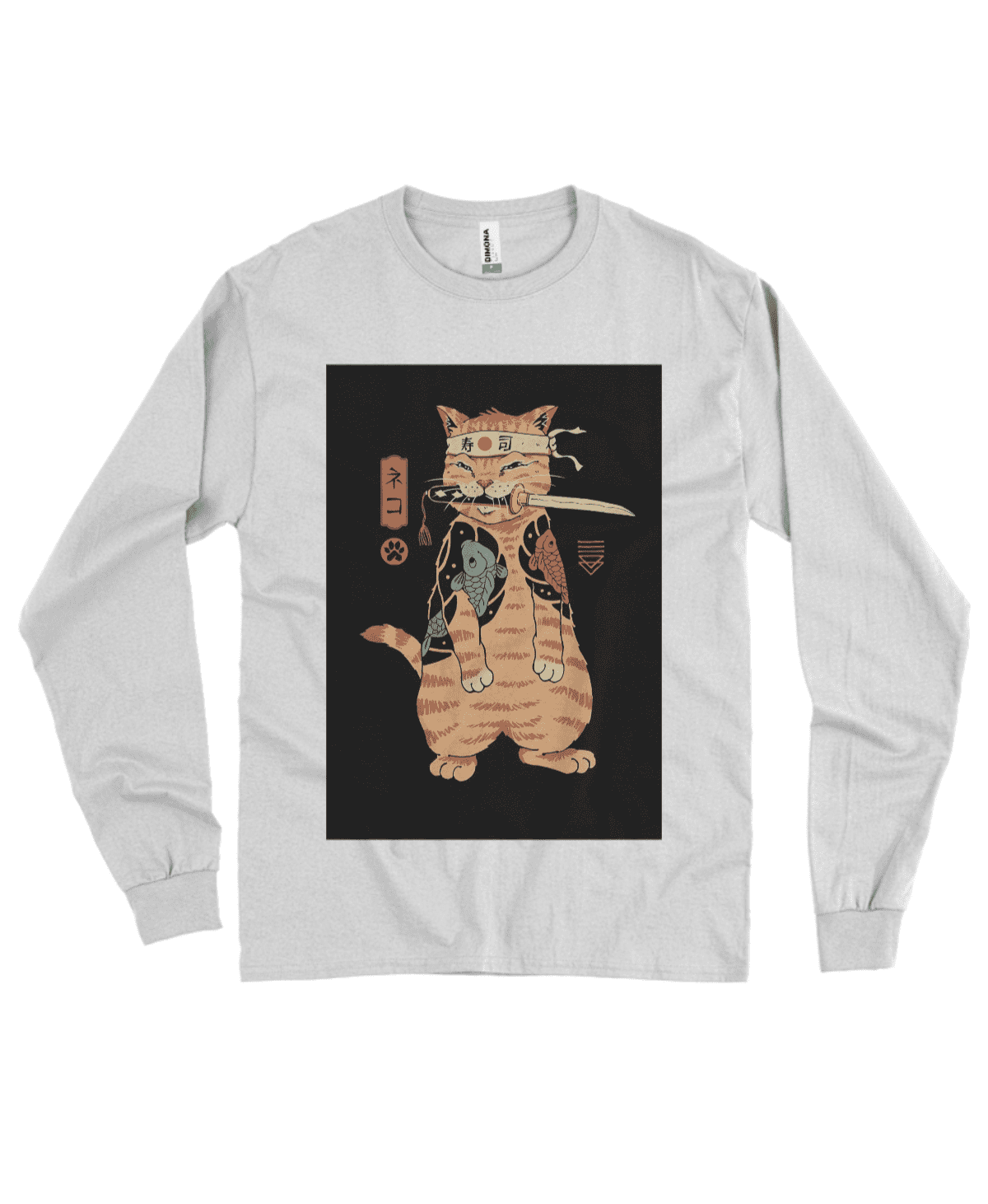 Camiseta Manga Longa Gato Ninja - Imagem 4