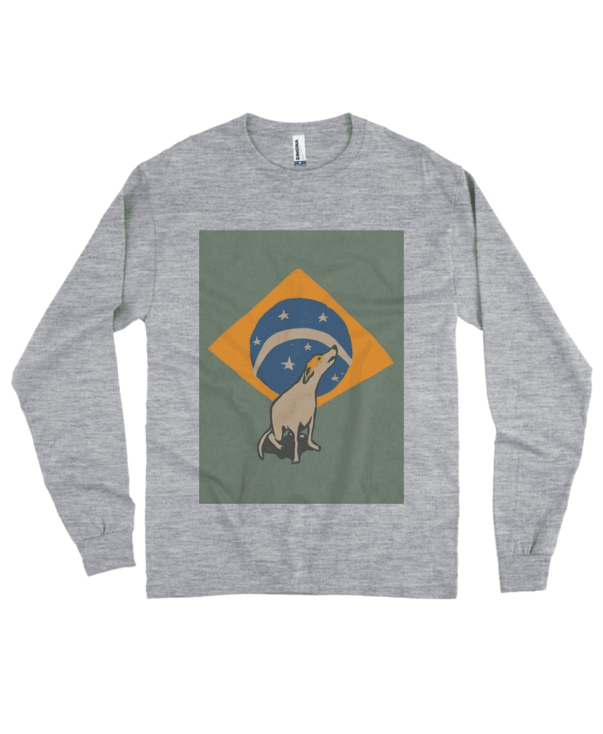 Camiseta Manga Longa Cachorro Caramelo Brasil - Imagem 2