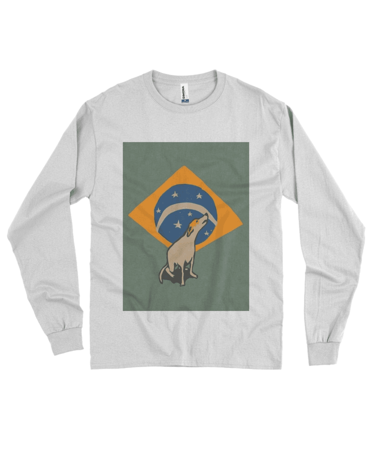 Camiseta Manga Longa Cachorro Caramelo Brasil - Imagem 4