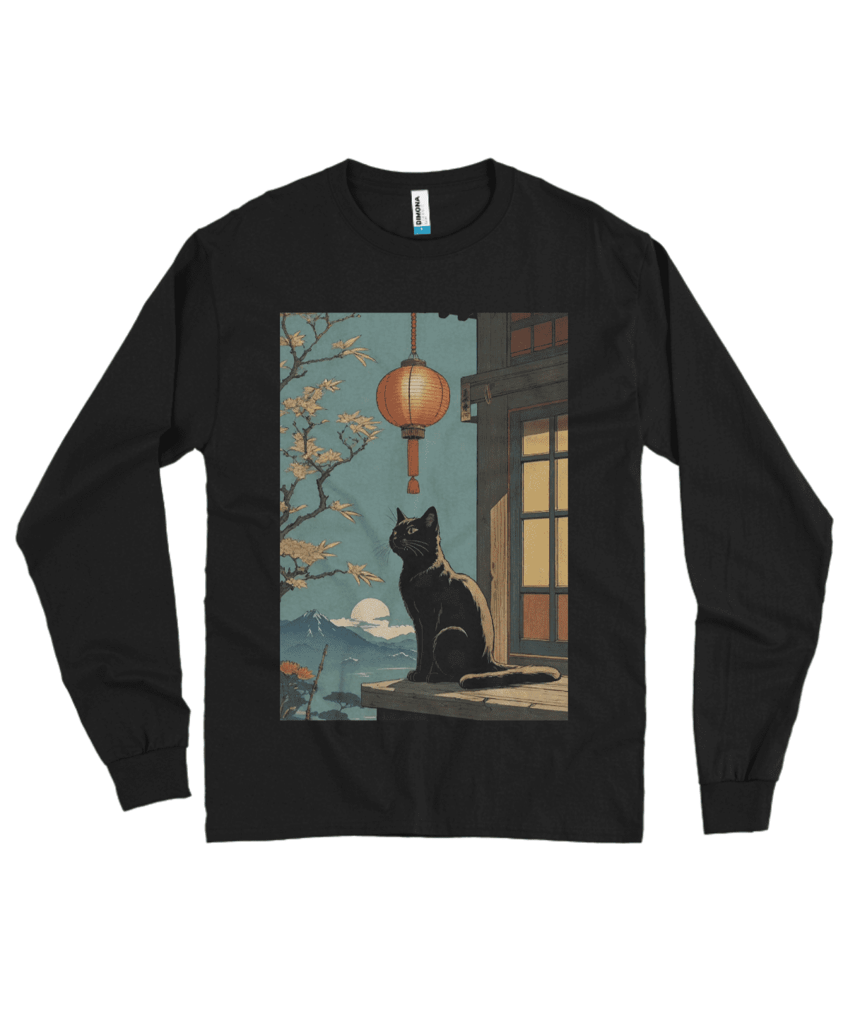 Camiseta Manga Longa Gato e a Luminária - Imagem 3