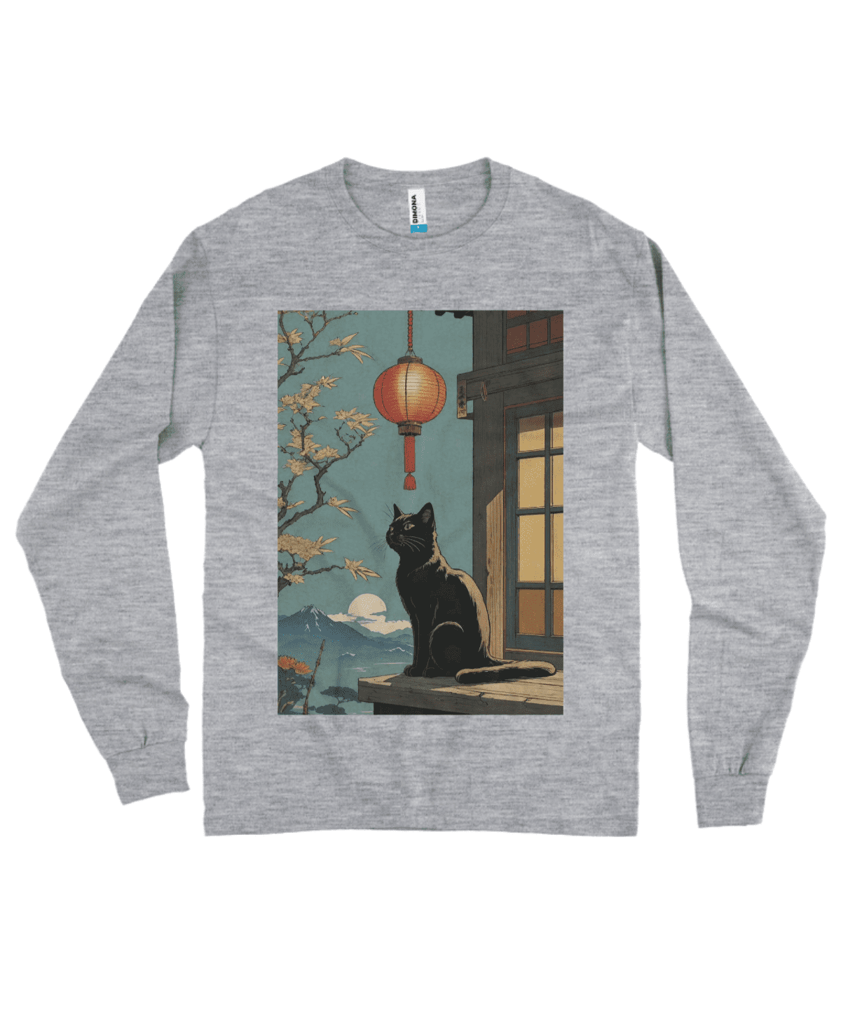 Camiseta Manga Longa Gato e a Luminária - Imagem 2
