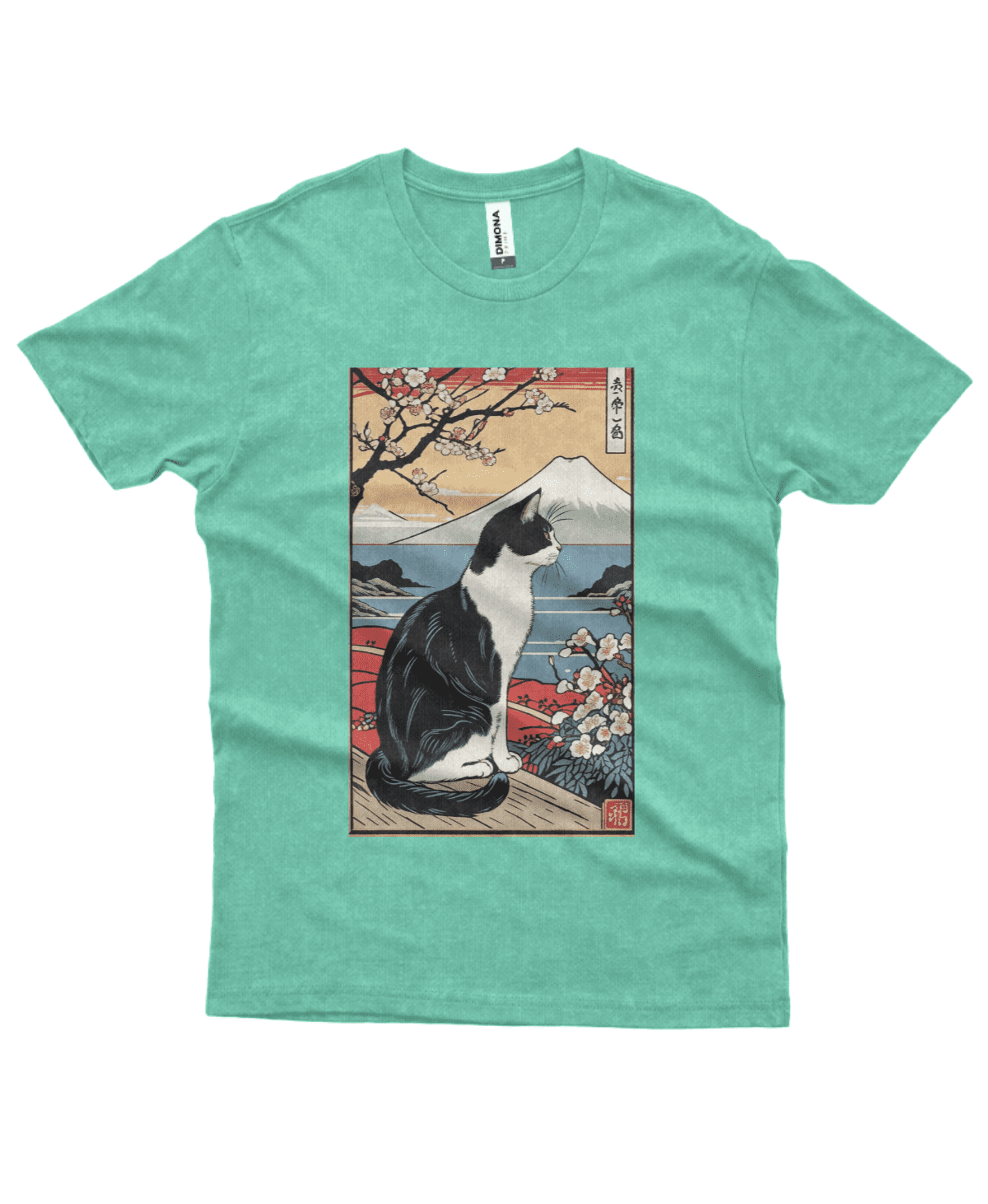 Camiseta Masculina Estonada Gato e a Cerejeira - Imagem 3