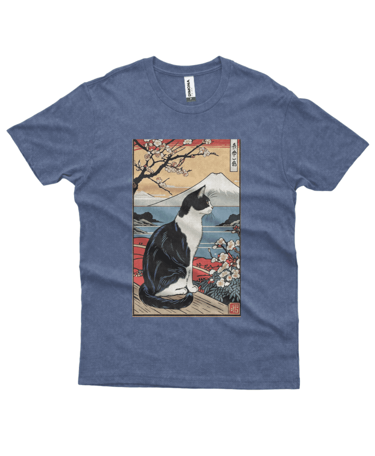 Camiseta Masculina Estonada Gato e a Cerejeira - Imagem 4
