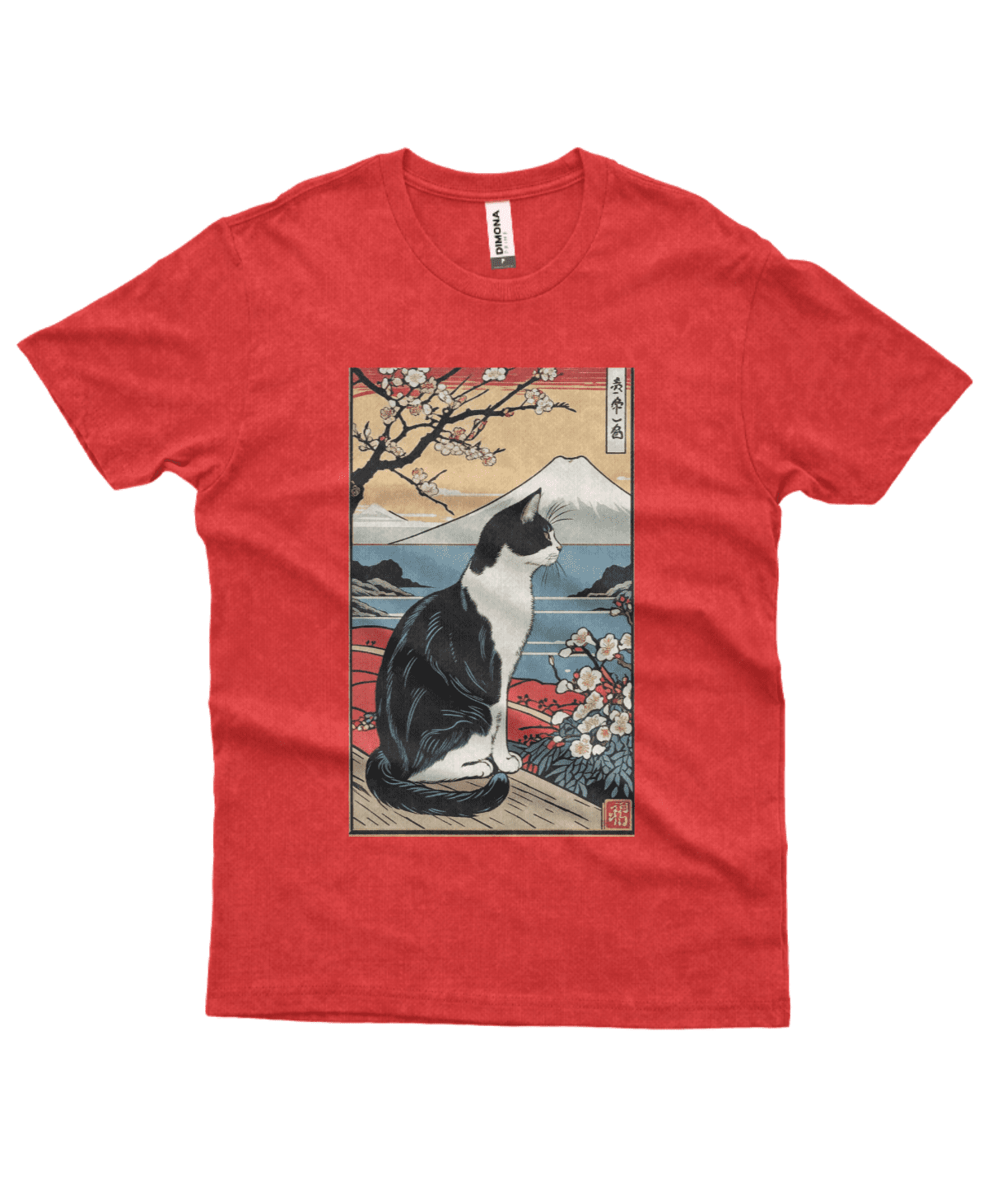 Camiseta Masculina Estonada Gato e a Cerejeira - Imagem 5