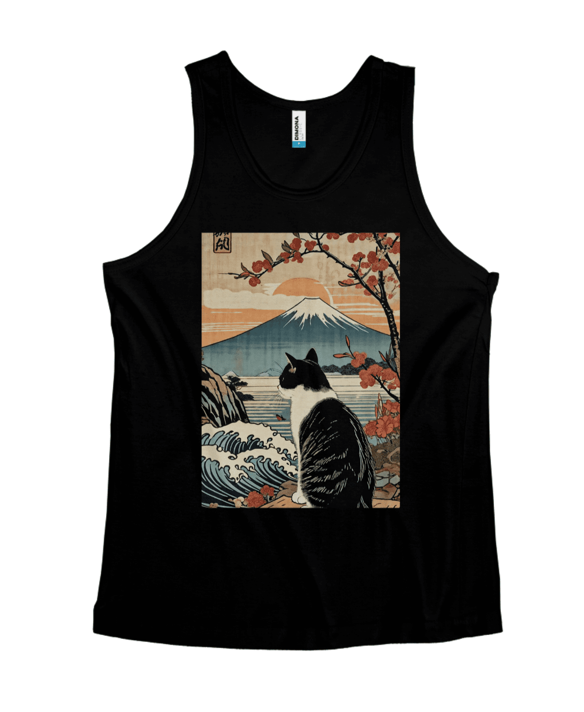 Camiseta Quality Regata Gato e o Monte Fugi - Imagem 2
