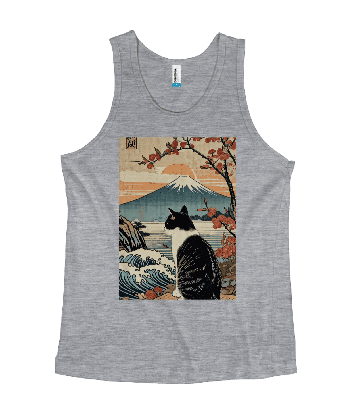 Camiseta Quality Regata Gato e o Monte Fugi - Imagem 3