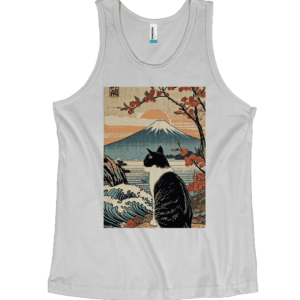 Camiseta Quality Regata Gato e o Monte Fugi