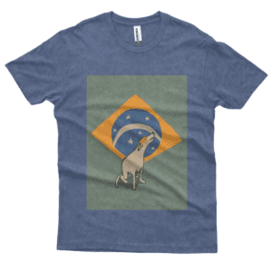 Camiseta Masculina Estonada Cachorro Caramelo Brasil