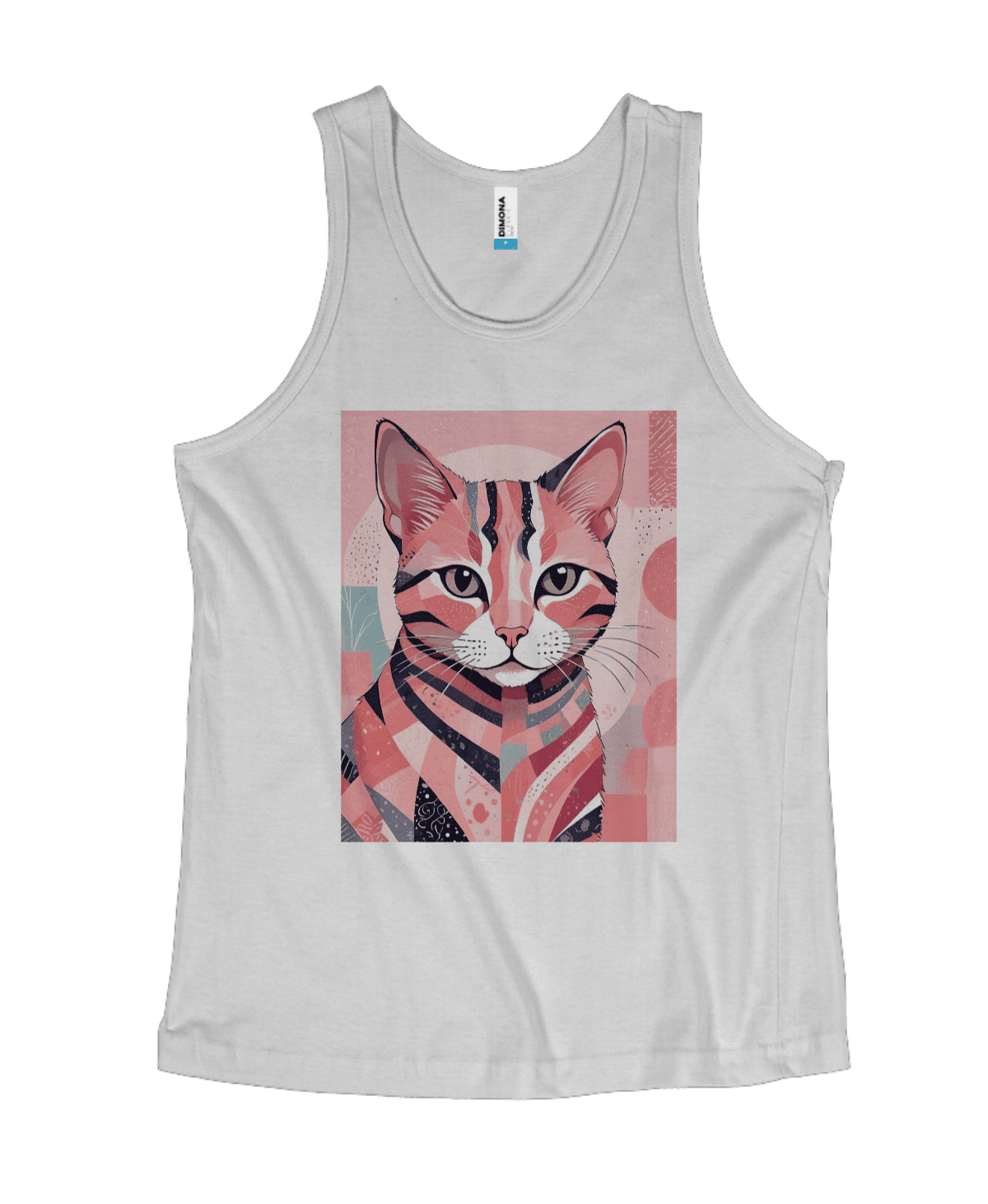 Camiseta Quality Regata Gato Rosa