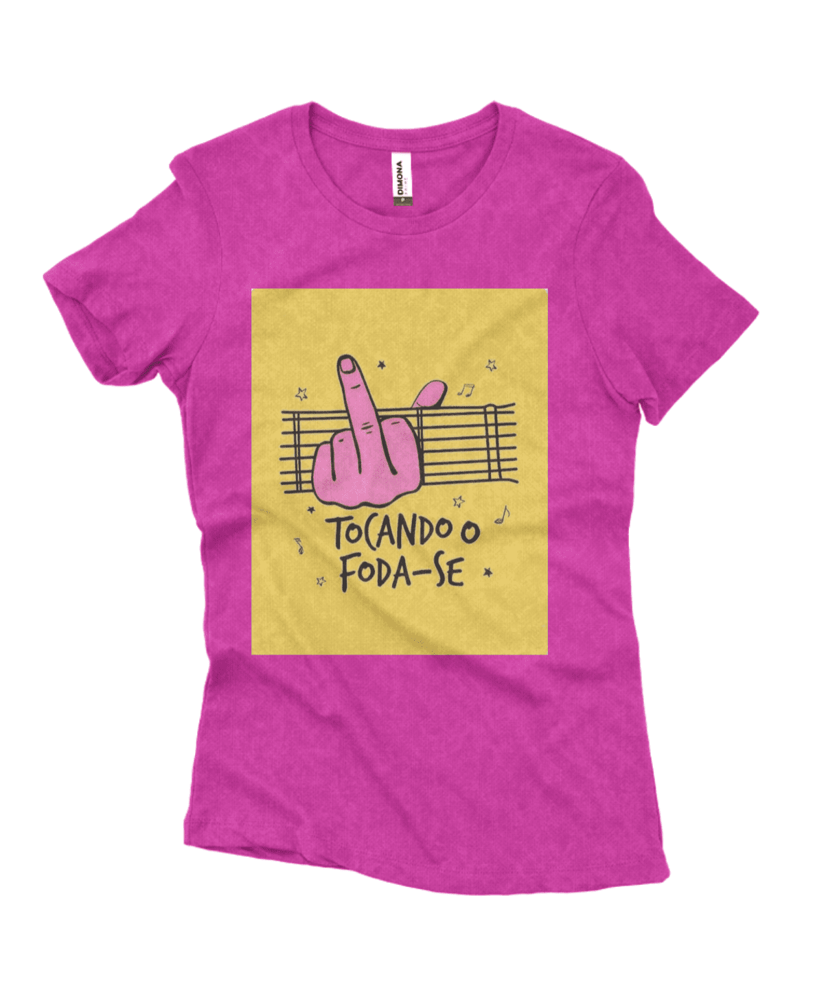 Camiseta Feminina Estonada Tocando o foda-se