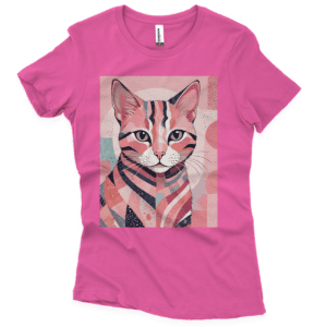 Camisa Quality Feminina Gato Rosa