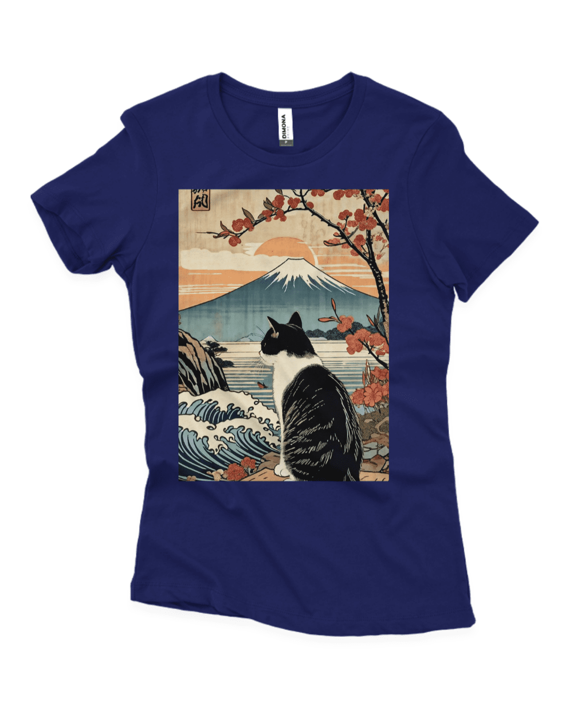 Camisa Quality Feminina Gato e o Monte Fuji - Imagem 4