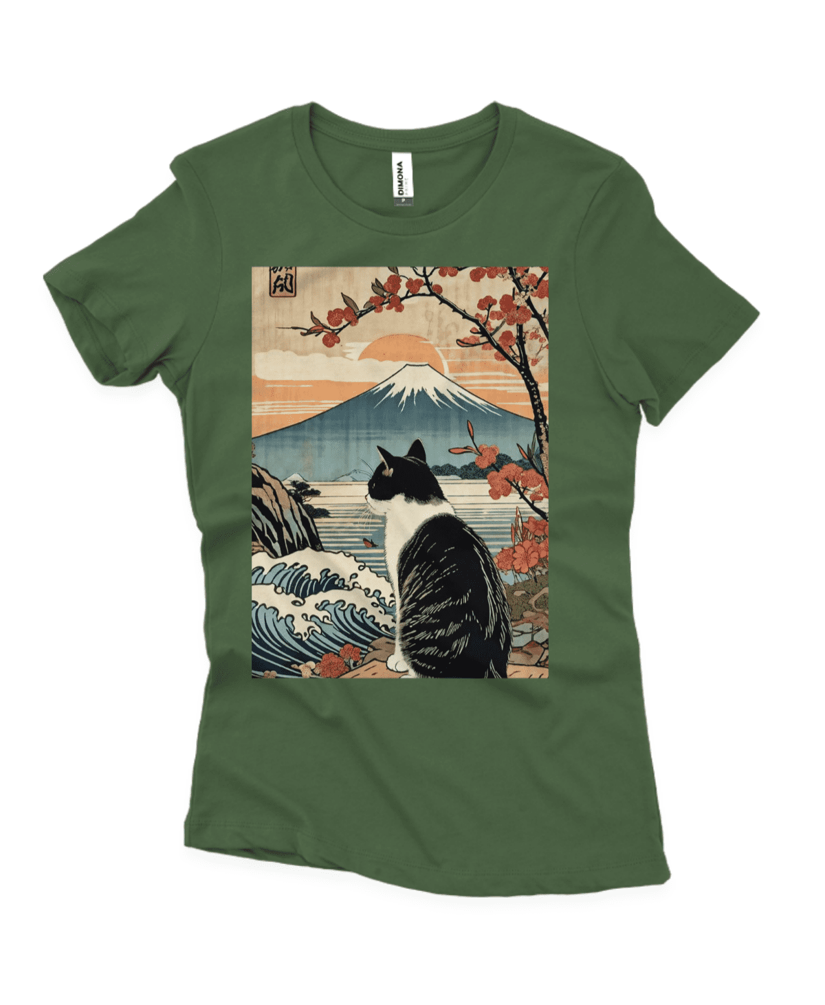 Camisa Quality Feminina Gato e o Monte Fuji - Imagem 5