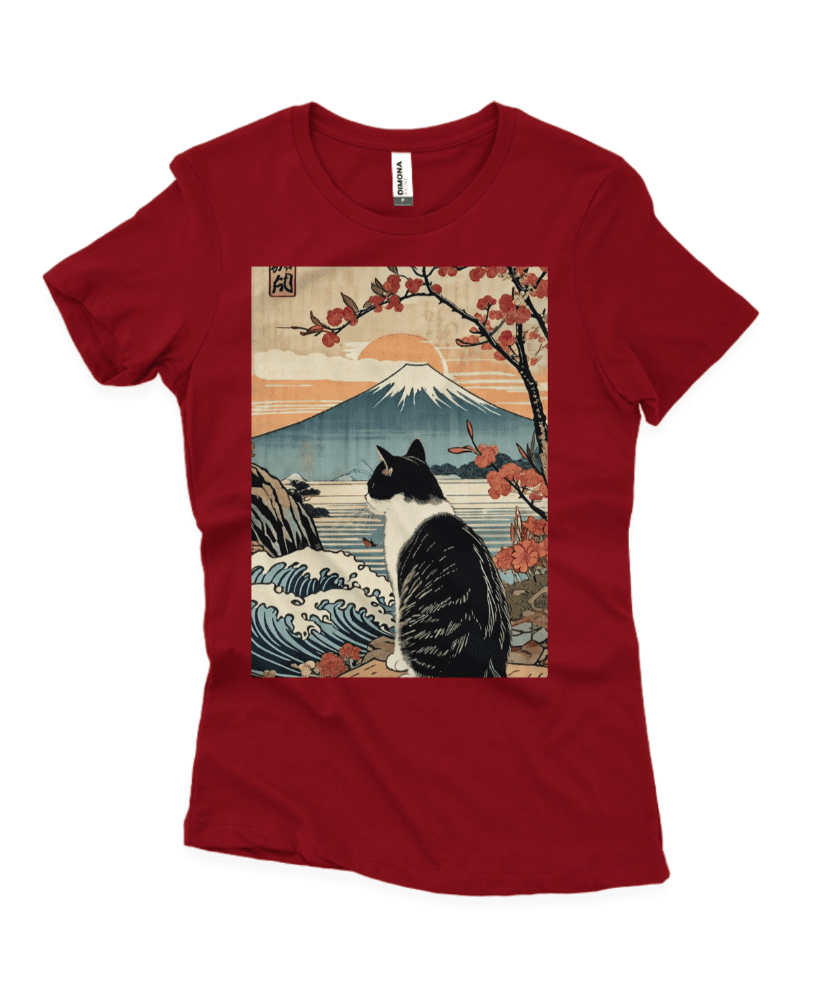 Camisa Quality Feminina Gato e o Monte Fuji - Imagem 7