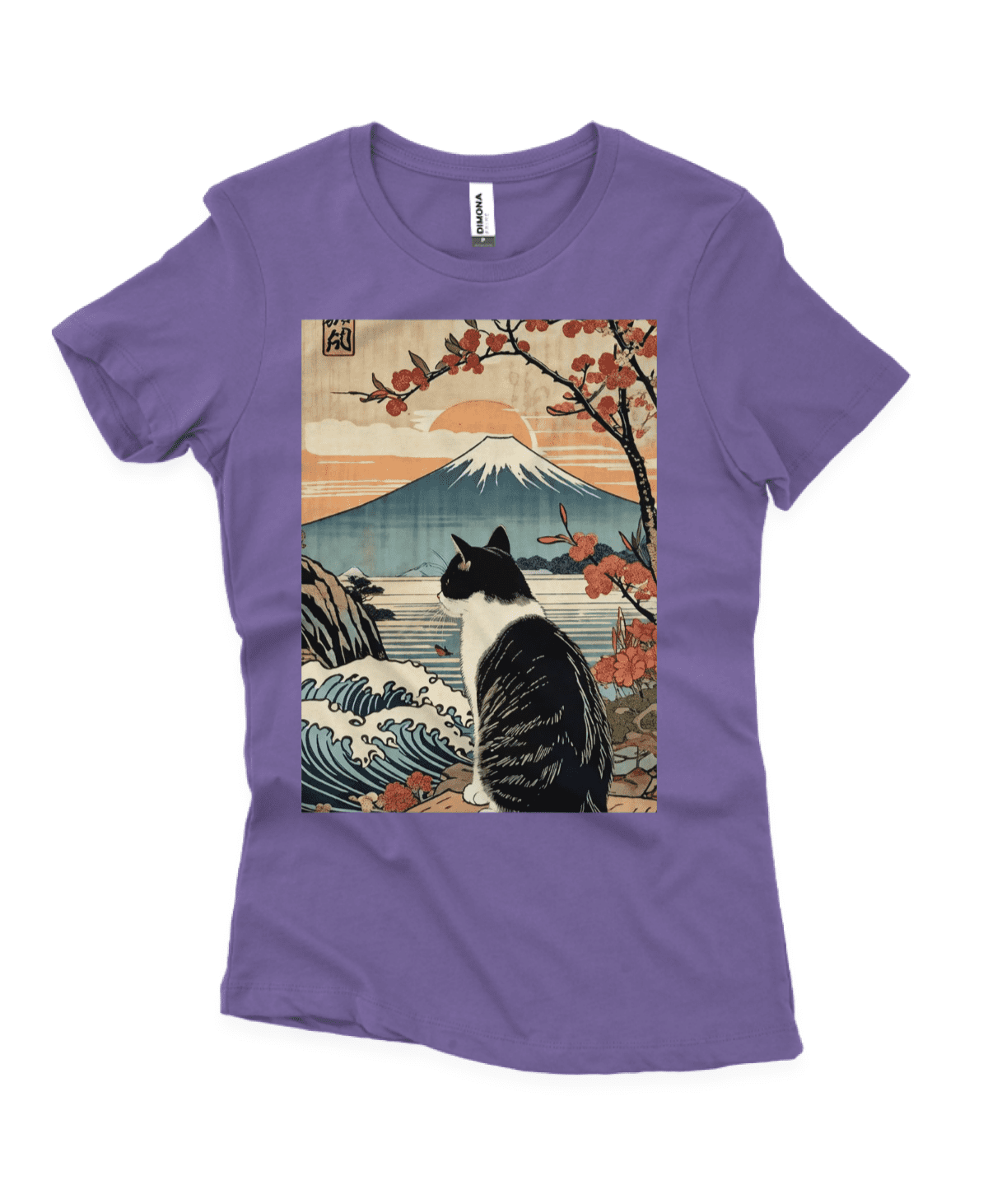 Camisa Quality Feminina Gato e o Monte Fuji - Imagem 8