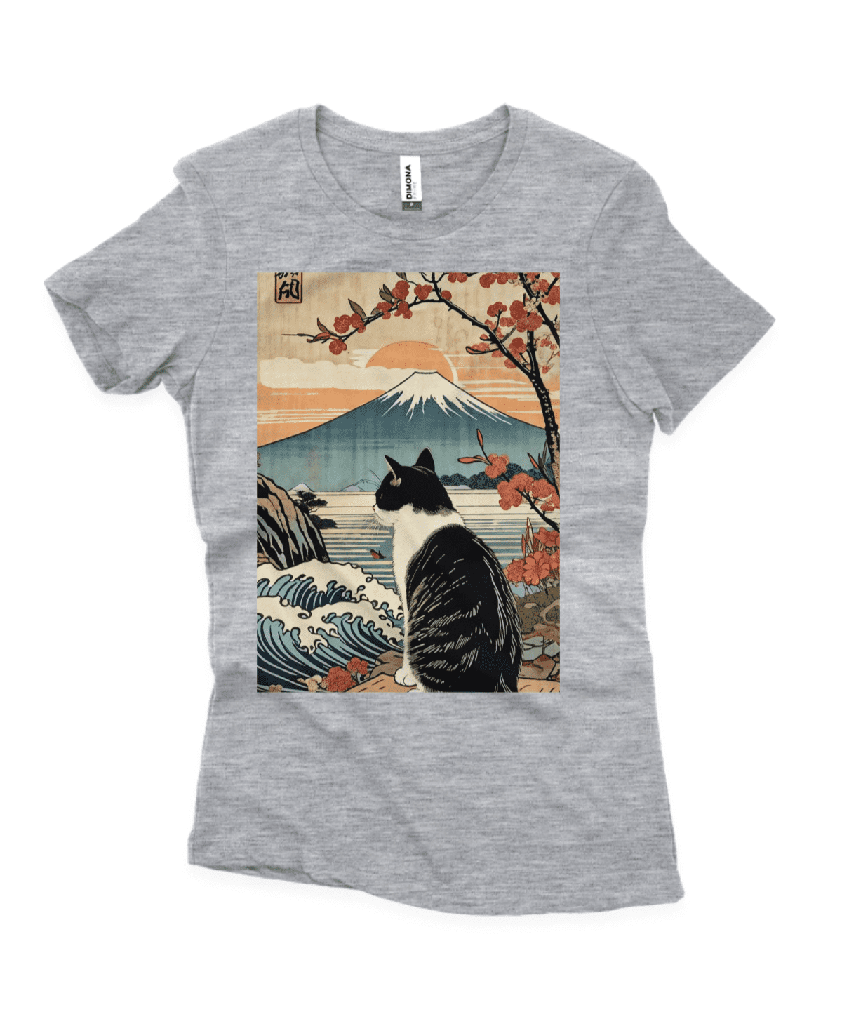 Camisa Quality Feminina Gato e o Monte Fuji - Imagem 9