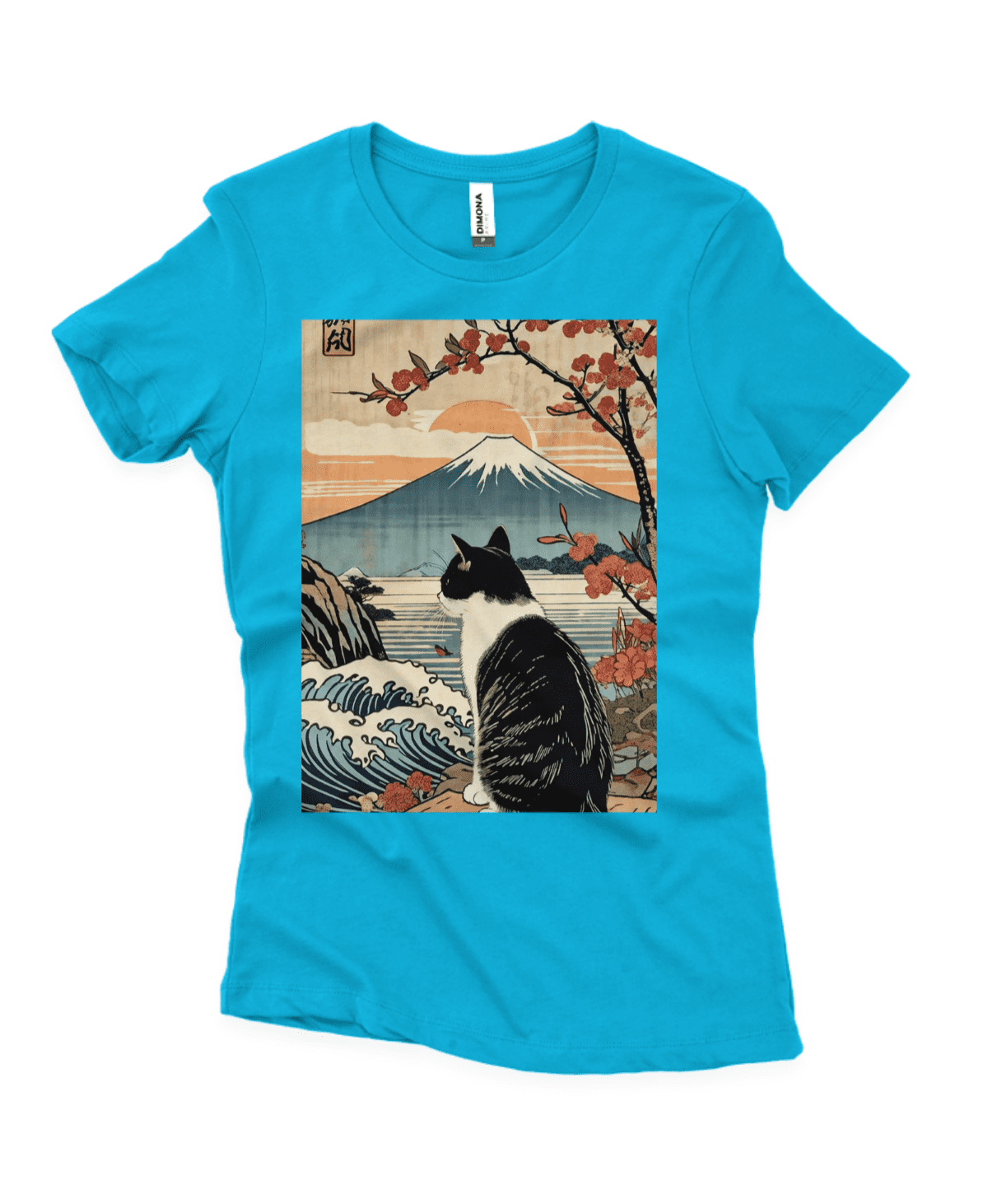 Camisa Quality Feminina Gato e o Monte Fuji - Imagem 10
