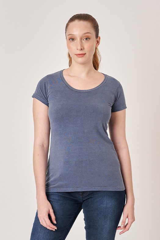Camiseta Ferminina Estonada Sintese Caveira - Imagem 13