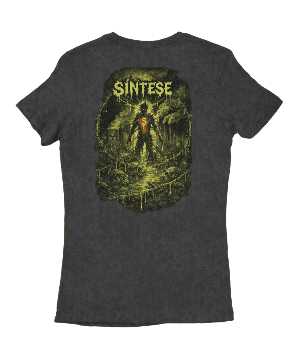 Camiseta Ferminina Estonada Sintese Caveira
