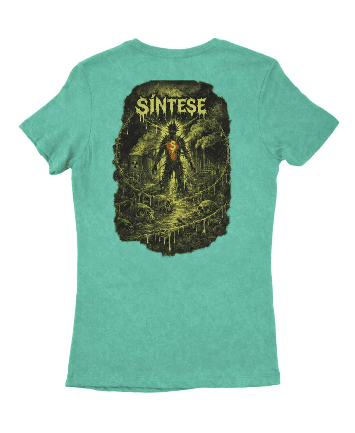 Camiseta Ferminina Estonada Sintese Caveira - Imagem 7