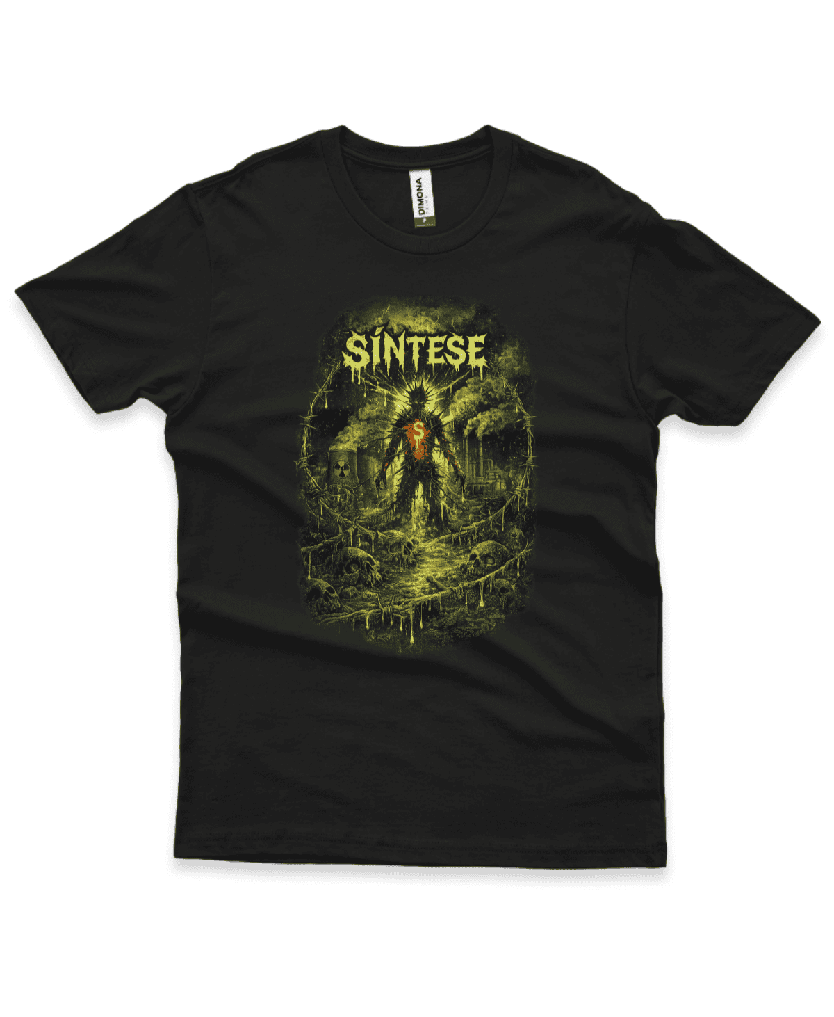 Camiseta Plusize Sintese Caveiras Frontal - Imagem 7