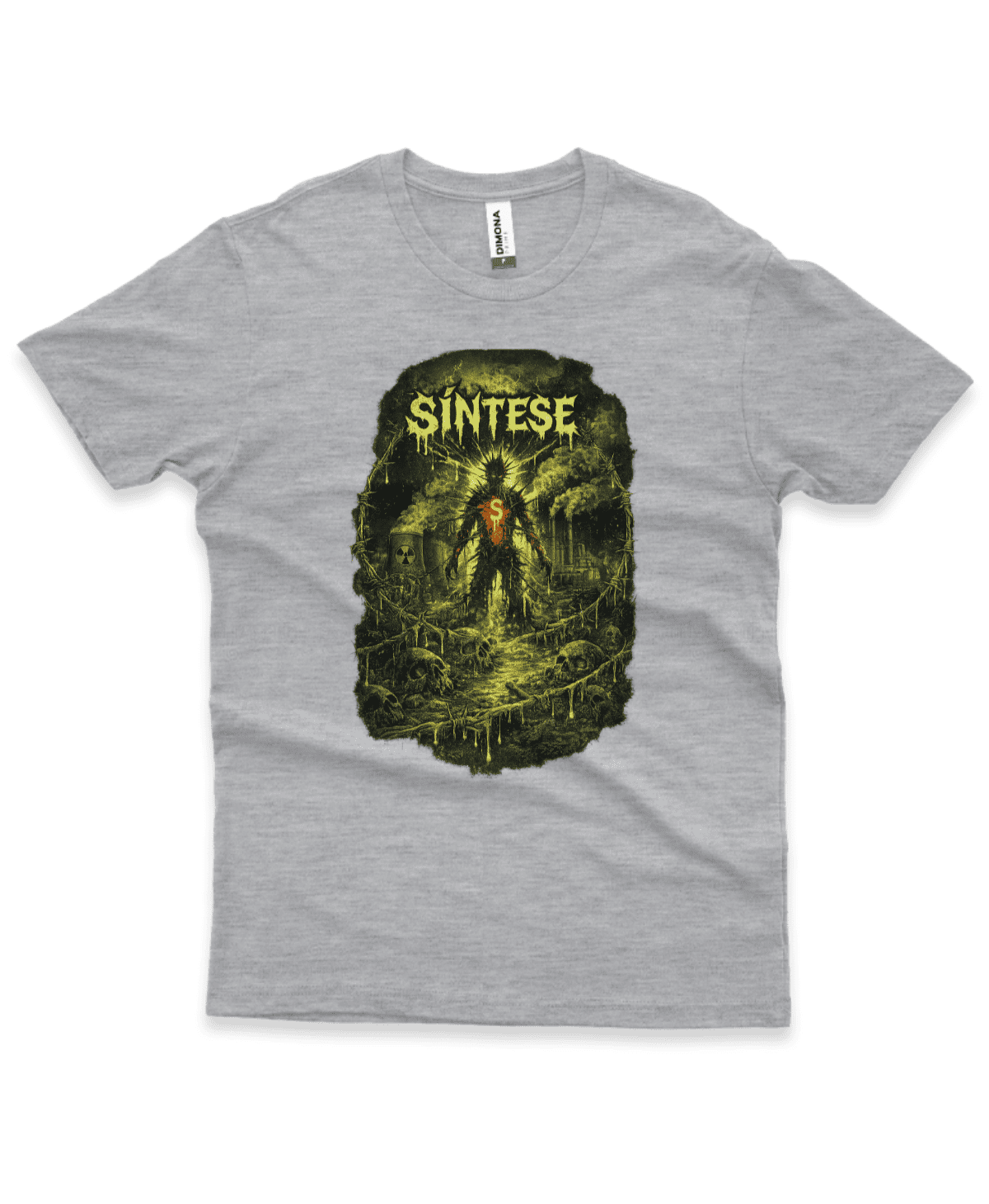 Camiseta Plusize Sintese Caveiras Frontal