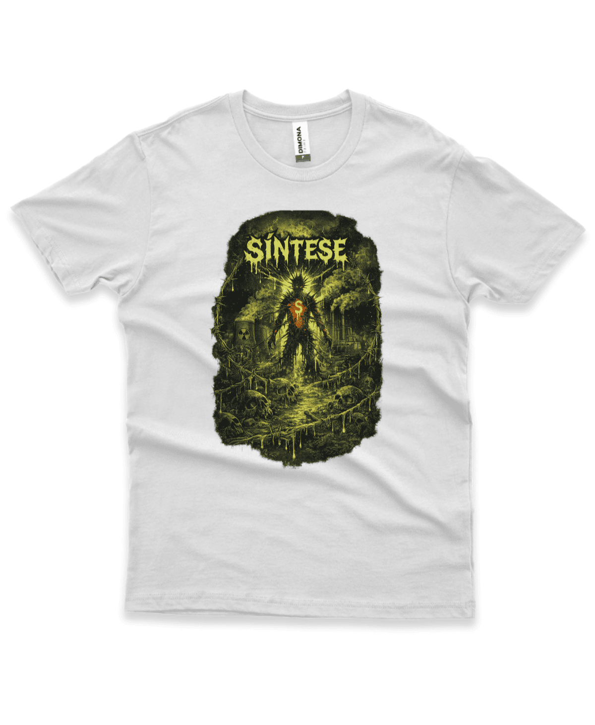Camiseta Plusize Sintese Caveiras Frontal - Imagem 2