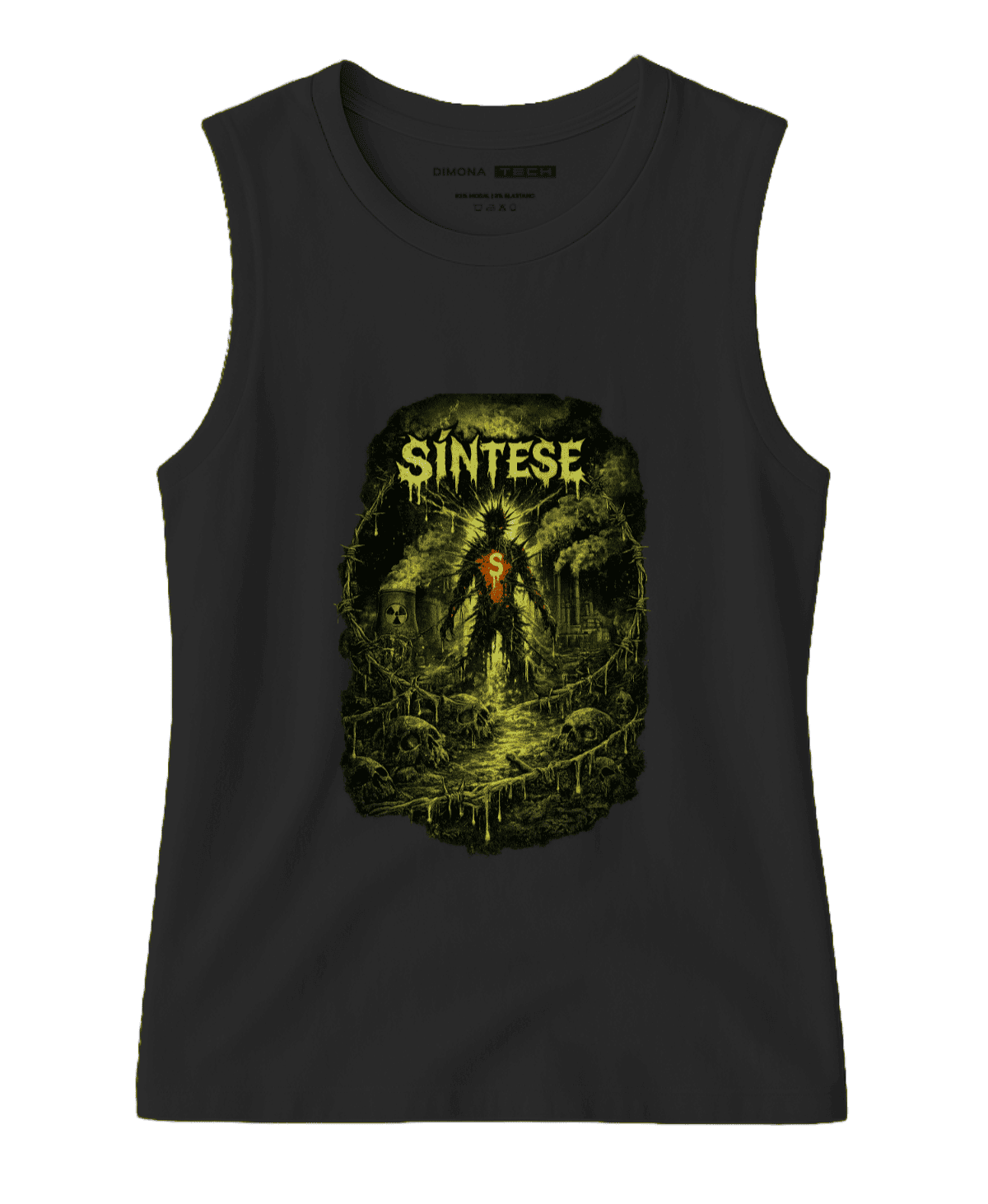 Camiseta Masculina Regata Tech Caveiras Frontal Sintese - Imagem 10