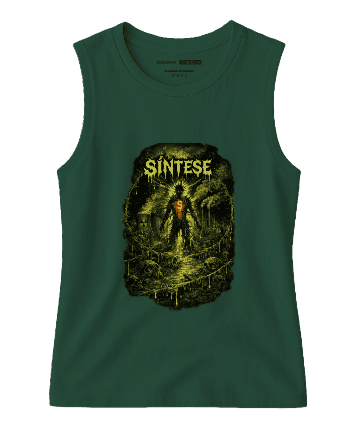 Camiseta Masculina Regata Tech Caveiras Frontal Sintese - Imagem 2